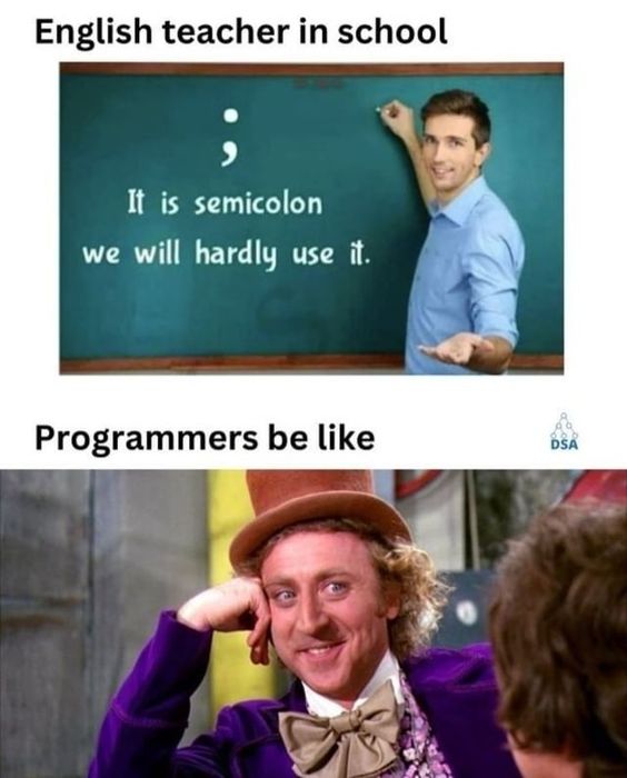 use of semicolon